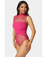 Bebe Draped Knit Bodysuit