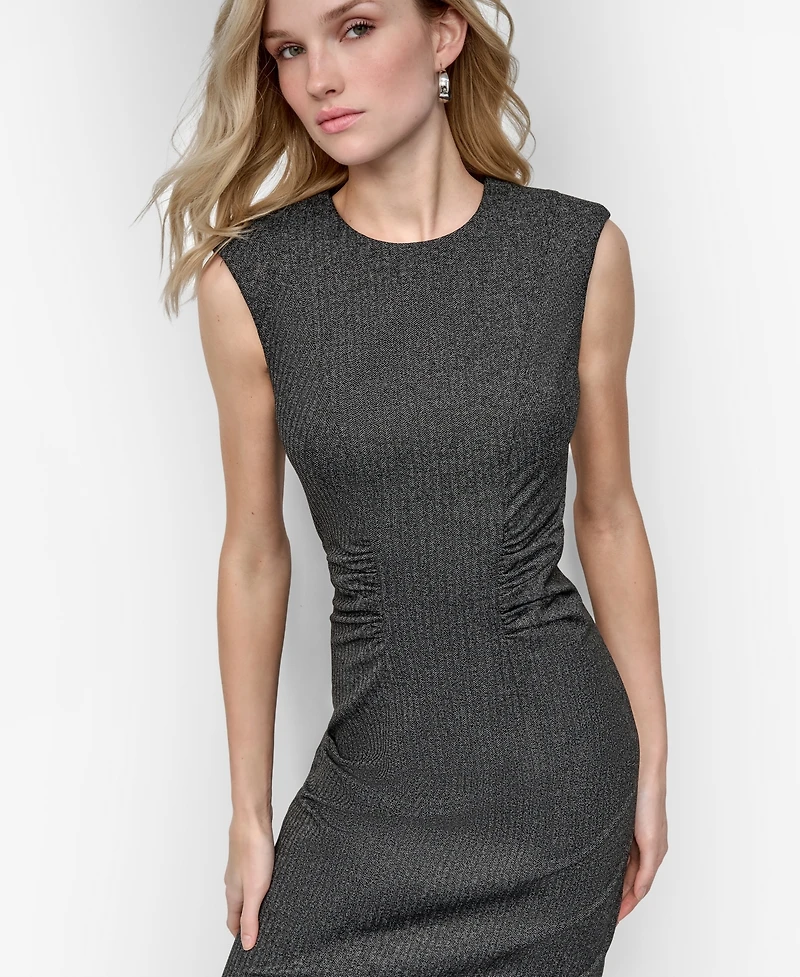 Dkny Women's Sleeveless Crew Neck Sheath Dress