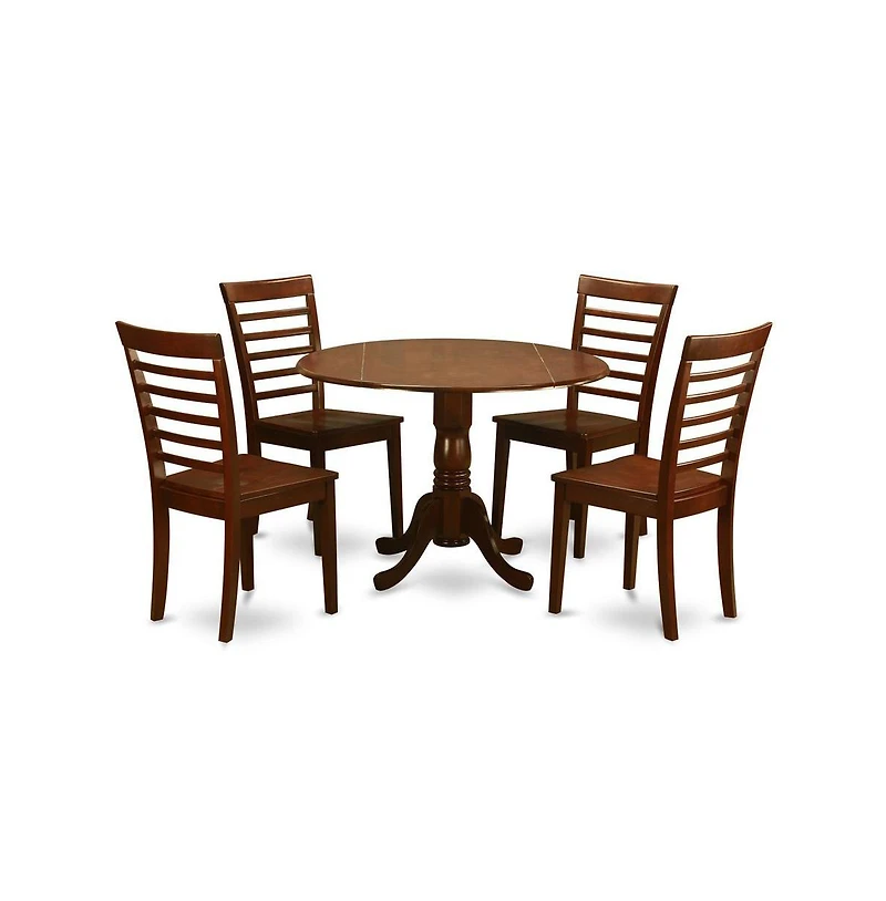East West Furniture 5 Pc small Kitchen Table and Chairs set-Kitchen Table and 4 dinette Chairs