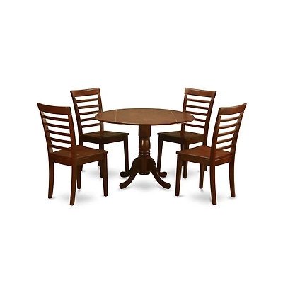 East West Furniture 5 Pc small Kitchen Table and Chairs set-Kitchen Table and 4 dinette Chairs