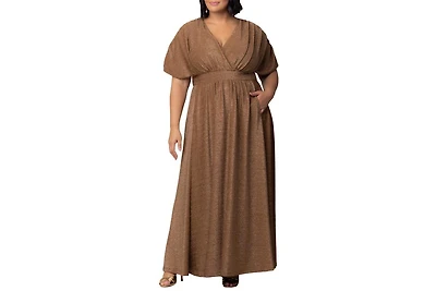 Kiyonna Plus Size Geneva Sparkling Evening Gown