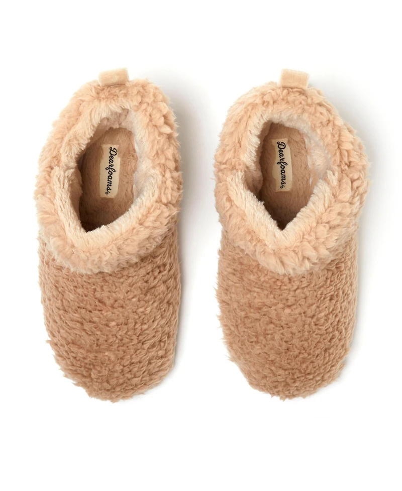 Dearfoams Women's Chelsea Shaggy Pile Bootie Fuzzy House Slipper