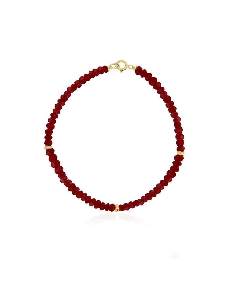 The Lovery Garnet Bead Bracelet 14K Gold