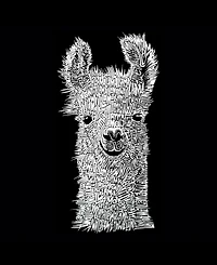 La Pop Art Plus Llama Word V-Neck T-Shirt