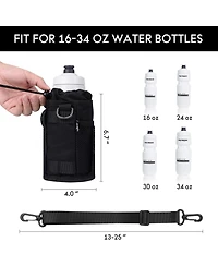 Urbanmax Bike Cup Holder, Water Bottle Holder with Mesh Pockets for Cruiser, Scooter, Mountain, Road Bike, Wheelchair