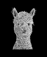 La Pop Art Plus Alpaca Word V-Neck T-Shirt