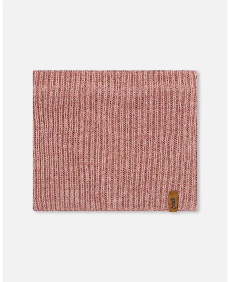 Deux par Girl Mid-Season Knit Neck Warmer Dusty Pink
