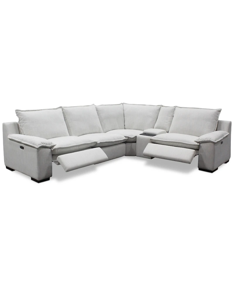 Borsi 5-Pc. Sectional with Power Recliners & 1 Console