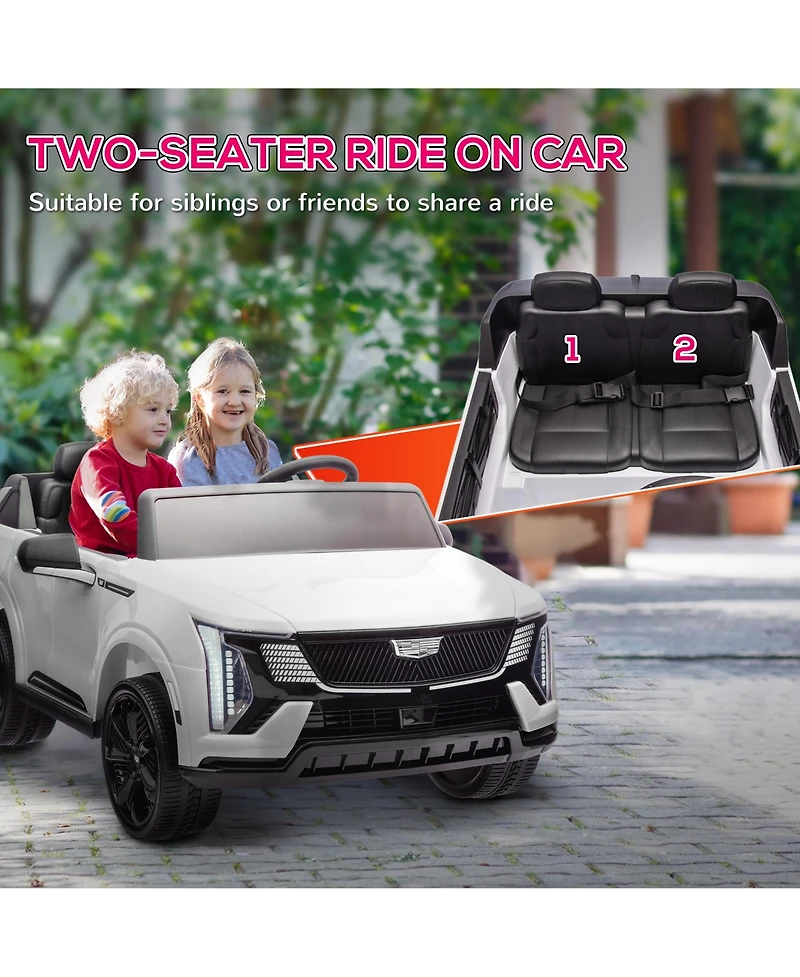 Qaba 2-Seater 12V 10AH Ride on Truck with Remote Control,