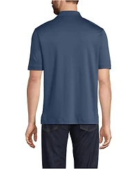 Lands' End Men's Short Sleeve Cotton Supima Polo Shirt with Pocket
