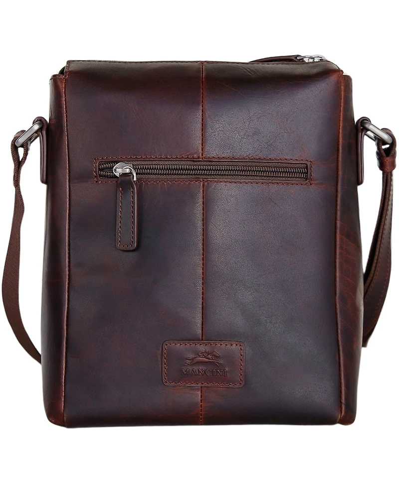 Mancini Men's Everyday Leather Crossbody Bag