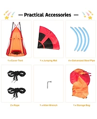2-in-1 40 Inch Kids Hanging Chair with Detachable Swing Tent Set
