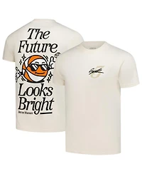 Kur8ted Men's and Women's Angel Reese Cream Chicago Sky The Future Looks Bright T-Shirt