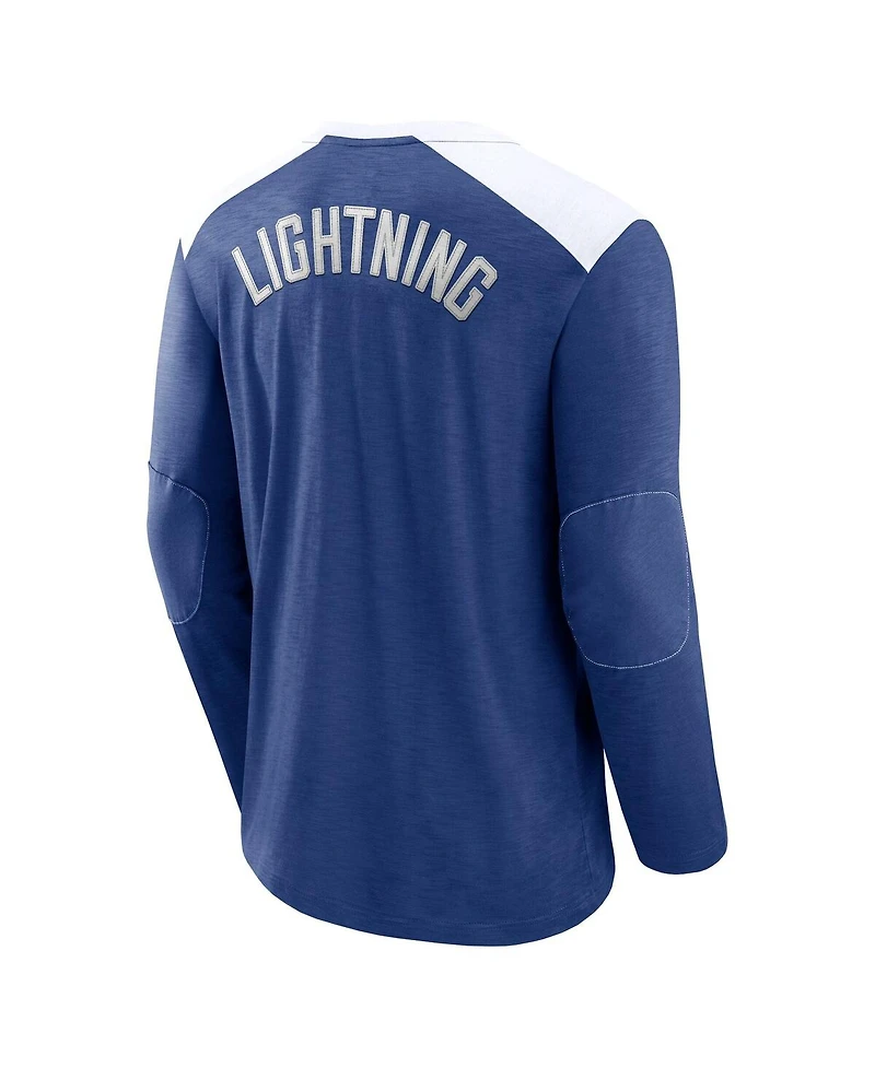 Fanatics Men's Blue Tampa Bay Lightning Iconic Exclusive Long Sleeve T-Shirt