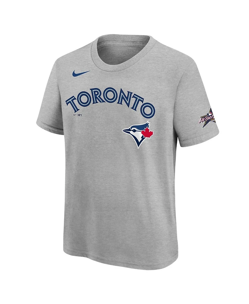 Nike Big Boys and Girls Vladimir Guerrero Jr. Heather Gray Toronto Blue Jays 2025 Mlb All-Star Edition Name Number T-Shirt