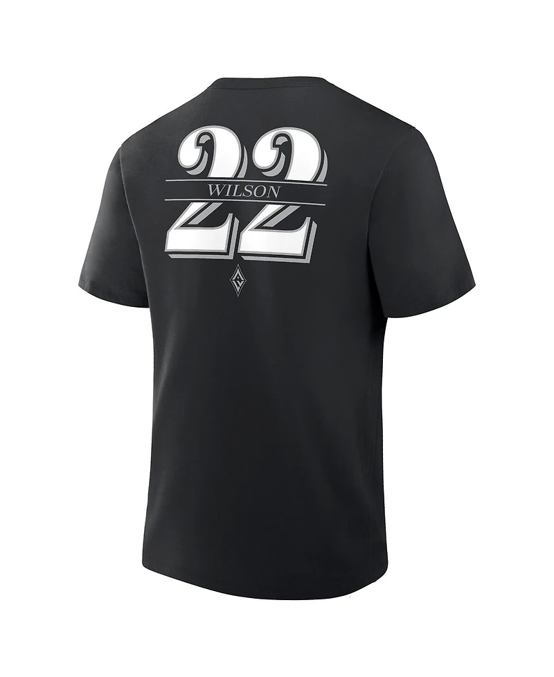 Fanatics Men's A'ja Wilson Black Las Vegas Aces The Paint Name Number T-Shirt