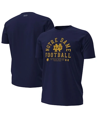 Under Armour Men's Navy Notre Dame Fighting Irish 2025 Sideline Football Performance T-Shirt