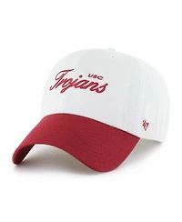 '47 Brand Men's White Usc Trojans Contemporary Basics Foundation Clean Up Adjustable Hat