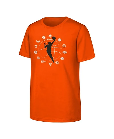 Outerstuff Big Boys and Girls Orange Wnba All Teams Circle T-Shirt