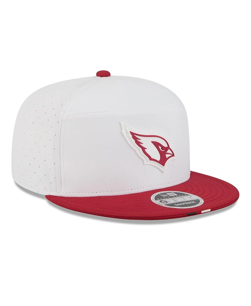 New Era Men's White/Cardinal Arizona Cardinals 2025 Nfl Training Camp Split Panel 9FIFTY Snapback Hat