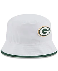 New Era Men's White Green Bay Packers 2025 Nfl Training Camp Stretch Bucket Hat
