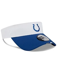 New Era Men's White/Royal Indianapolis Colts 2025 Nfl Training Camp Adjustable Visor Hat