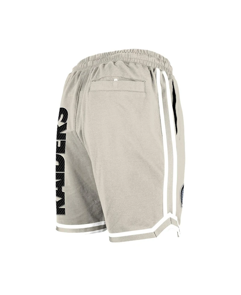New Era Men's Light Beige Las Vegas Raiders Stone Multi Patch Shorts