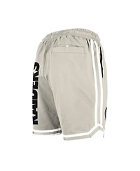 New Era Men's Light Beige Las Vegas Raiders Stone Multi Patch Shorts