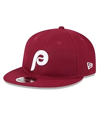New Era Men's Maroon Philadelphia Phillies Baseball Hall of Fame Retro Crown 9FIFTY Adjustable Hat