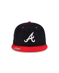 New Era Men's Navy Atlanta Braves Two-Tone Corduroy Asg Clip 59FIFTY Fitted Hat