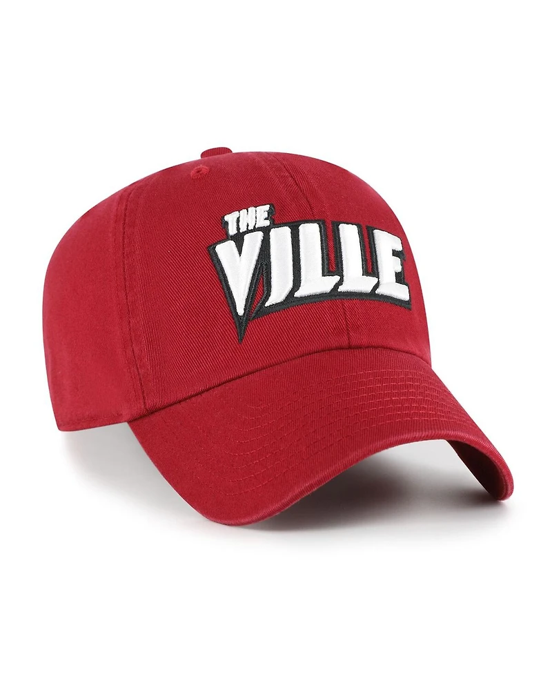 '47 Brand Men's Red Louisville Cardinals Clean Up Adjustable Hat