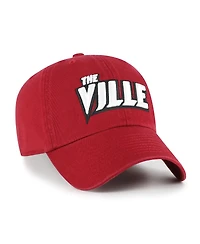 '47 Brand Men's Red Louisville Cardinals Clean Up Adjustable Hat
