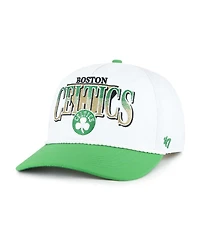 '47 Brand Men's White/Kelly Green Boston Celtics Tribute Two-Tone Hitch Adjustable Hat