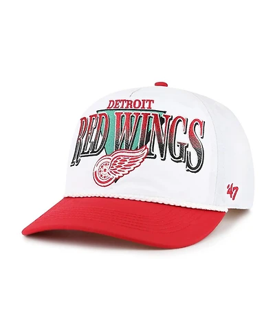 '47 Brand Men's White/Red Detroit Red Wings Tribute Hitch Adjustable Hat