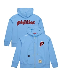 Mitchell & Ness Women's Light Blue Philadelphia Phillies Full-Zip Hoodie