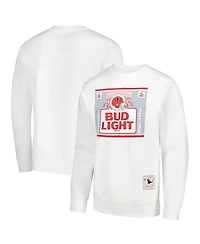 Mitchell & Ness Men's x Bud Light White Atlanta Falcons The Crest Pullover Sweatshirt
