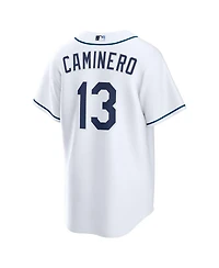 Nike Boys and Girls Junior Caminero White Tampa Bay Rays Home Replica Jersey