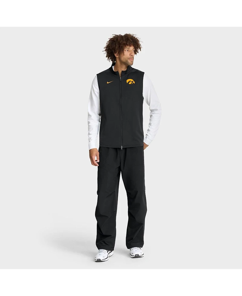Nike Men's Black Iowa Hawkeyes Primetime Victory Performance Full-Zip Vest