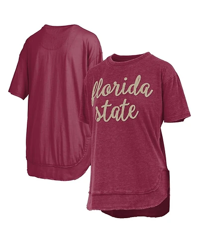 Pressbox Women's Garnet Florida State Seminoles Poncho T-Shirt