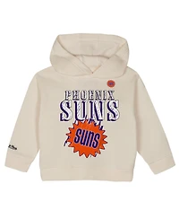 Mitchell & Ness Toddler 2-Piece Cream Phoenix Suns Hang Time Oversized Pullover Hoodie and Pants Set