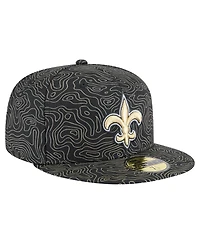 New Era Men's Black New Orleans Saints Geo 59FIFTY Fitted Hat