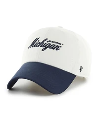 '47 Brand Men's White Michigan Wolverines Contemporary Basics Foundation Clean Up Adjustable Hat