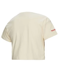 Mitchell & Ness Women's Cream LA28 Premium Cropped T-Shirt