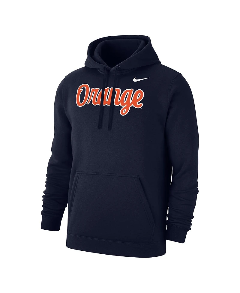 Nike Men's Navy Syracuse Orange Script Club Pullover Hoodie