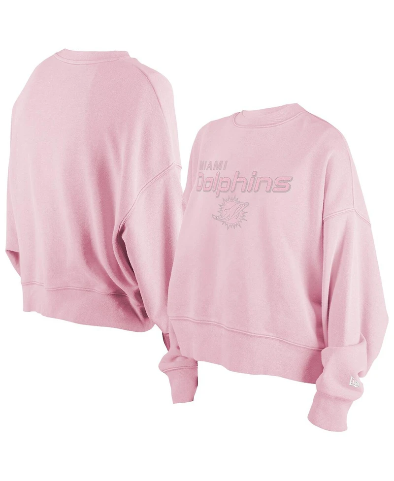New Era Women's Pink Miami Dolphins Cozy Pullover Sweatshirt