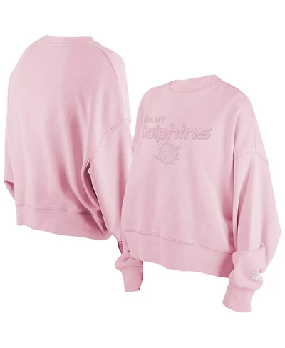 New Era Women's Pink Miami Dolphins Cozy Pullover Sweatshirt