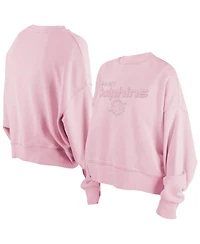 New Era Women's Pink Miami Dolphins Cozy Pullover Sweatshirt