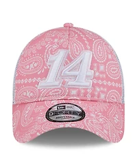 New Era Men's Pink Chase Briscoe 9FORTY A-Frame Trucker Paisley Adjustable Hat