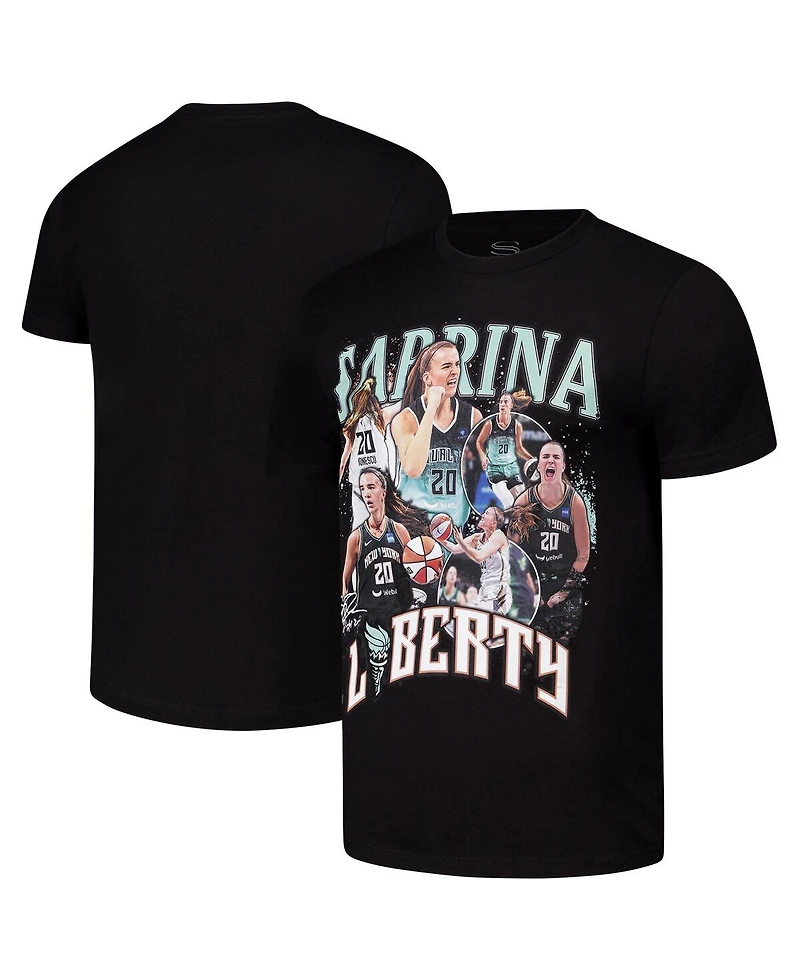 Stadium Essentials Men's and Women's Sabrina Ionescu Black New York Liberty 2024 Crossroads T-Shirt