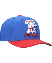 Mitchell & Ness Men's Royal Philadelphia 76ers All In 2.0 Pro Crown Snapback Hat